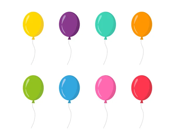 Balão Estilo Cartoon Bando Balões Para Aniversários Festas Balão Voador — Vetor de Stock