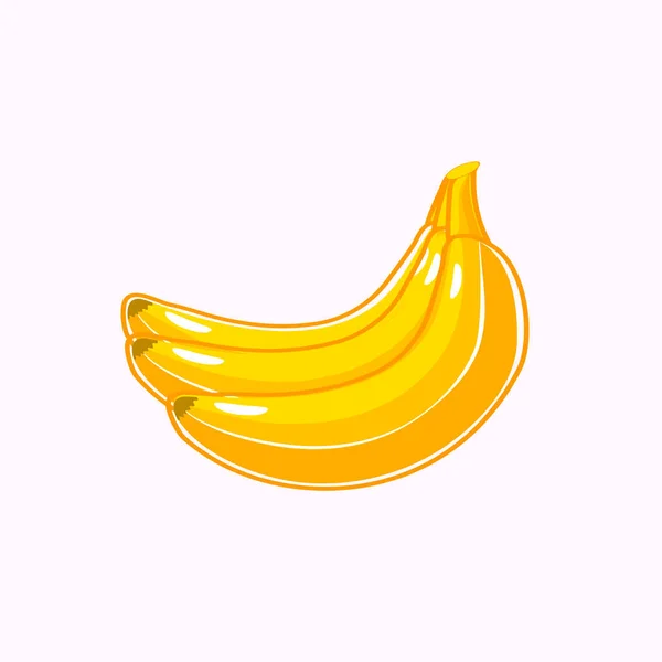 バナナアイコンベクトルイラスト — ストックベクタ