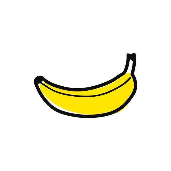 Icono Plátano Vector Ilustración — Vector de stock