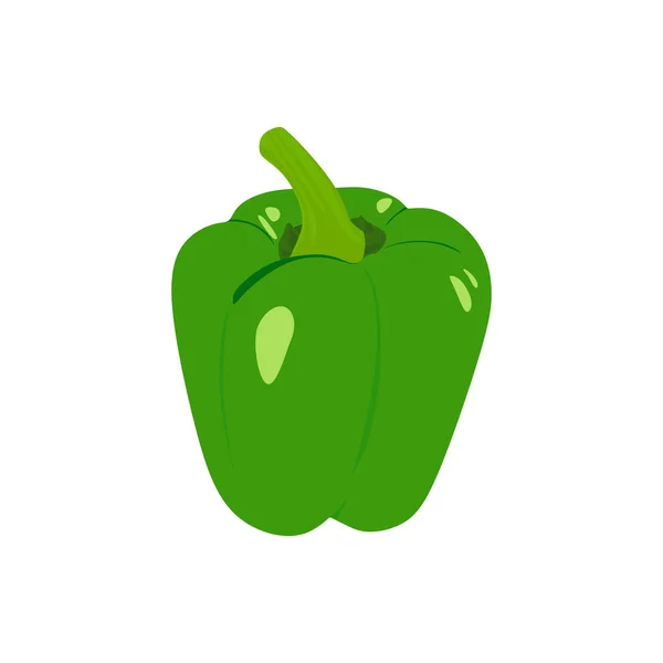 Paprika Gemüse Symbol Frische Rote Paprika Gemüse Isoliert Symbol Pfeffer — Stockvektor