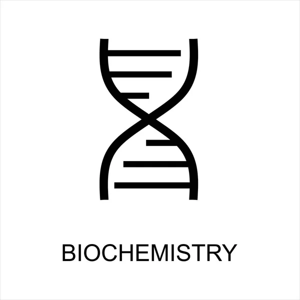 Ikona Dna Prosty Ilustracja Biochemia Wektor Linii Zarys Skoku — Wektor stockowy