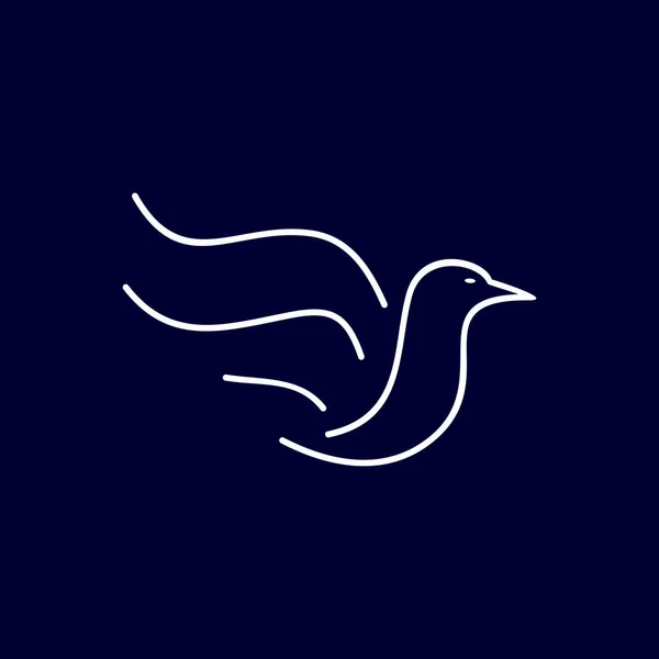 鳥のロゴデザインテンプレート現代的でエレガントなデザインベクトルイラスト — ストックベクタ