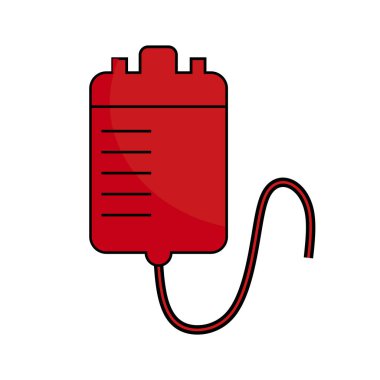 Kan torbası düz simgesi