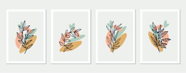 Yapraklı ve benekli el yapımı çerçeveler.