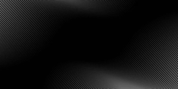 Schwarze Welle Hintergrund Design Graue Wellenstruktur Auf Schwarzem Hintergrund Vektor — Stockvektor