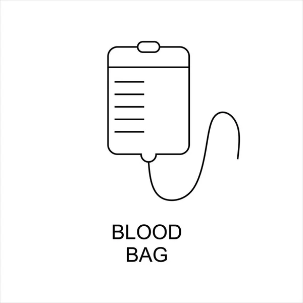 Blood Bag Line Icon — Stock Vector