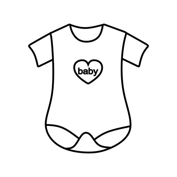 Körper Baby Linear Körper Bebe Symboldesign Dünne Grafische Elemente Vektorillustration — Stockvektor