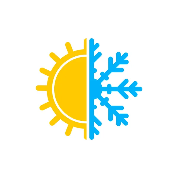  Logo için iş ortamı skeci. Beyaz arkaplanda düzenlenebilir logo tasarımları için hava değişimi sıcak ve soğuk.