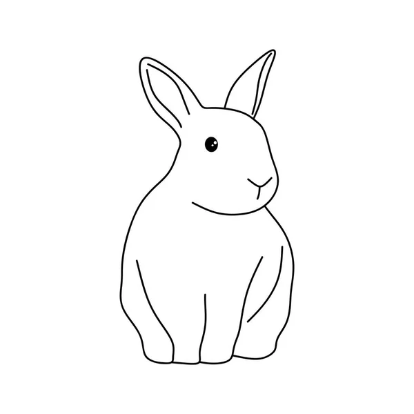白色背景上的兔子图标 — 图库矢量图片