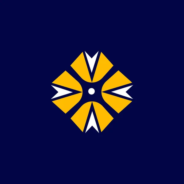 Σύμβολο Λευκό Και Πορτοκαλί Χρώμα Λογότυπο Μάρκας Μινιμαλιστικό Στυλ Εικονογράφηση — Διανυσματικό Αρχείο