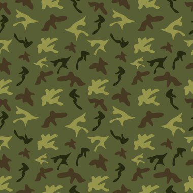 Kamuflaj deseni pürüzsüz. Kumaş ve moda tekstil baskısı için soyut askeri kamuflaj
