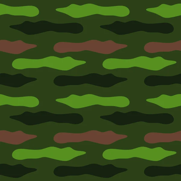 Camouflage Texture Seamless Pattern Abstract Modern Military Camo Background Fabric — Stock Vector