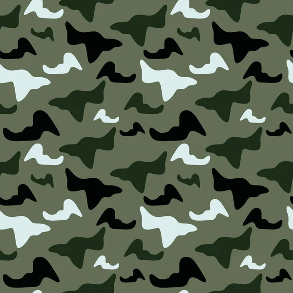 Patrón Sin Costura Textura Camuflaje Fondo Militar Moderno Abstracto Del — Archivo Imágenes Vectoriales