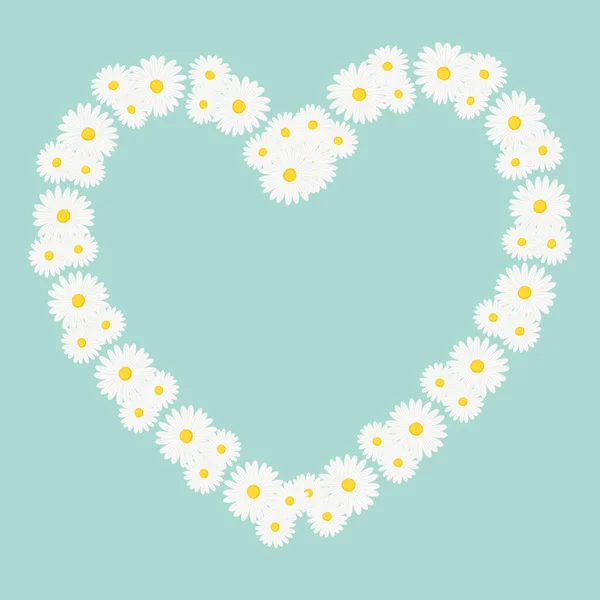 Cadre Camomille Forme Cercle Cadre Circulaire Fleur Camomille Fleurs Ornement — Image vectorielle