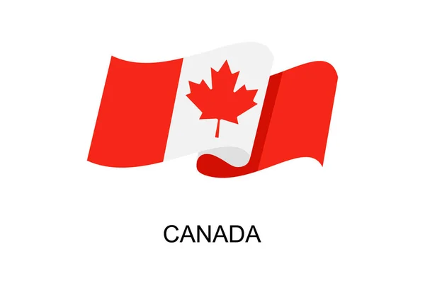 Vetor Bandeira Canadá Bandeira Canadense Fundo Branco Ilustração Vetorial Eps10 — Vetor de Stock