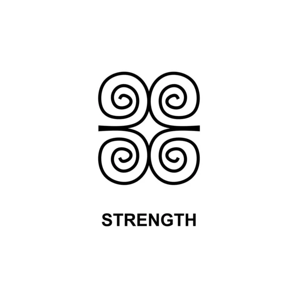 切罗基族印第安人的象征力量印度图标 符号强度矢量说明 — 图库矢量图片