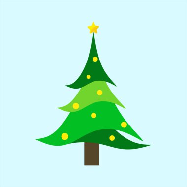 Noel ağacı ikonu vektör çizimi tasarımı