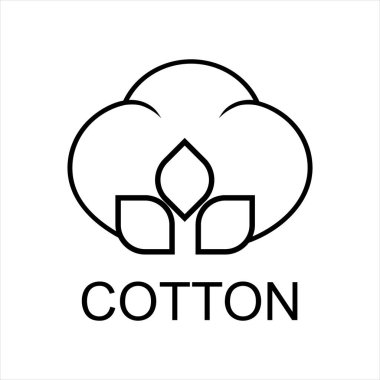 Pamuk tomurcuğu ikonu. siyah ince çizgi tasarımı. vektör 10