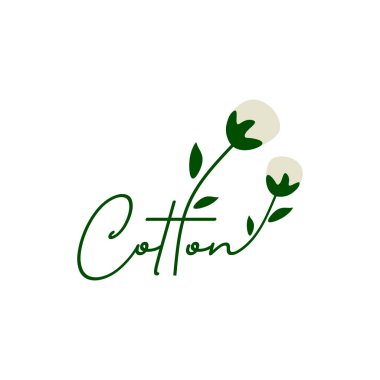 Çiçekli pamuk tomurcuklarının vektör çizimi 