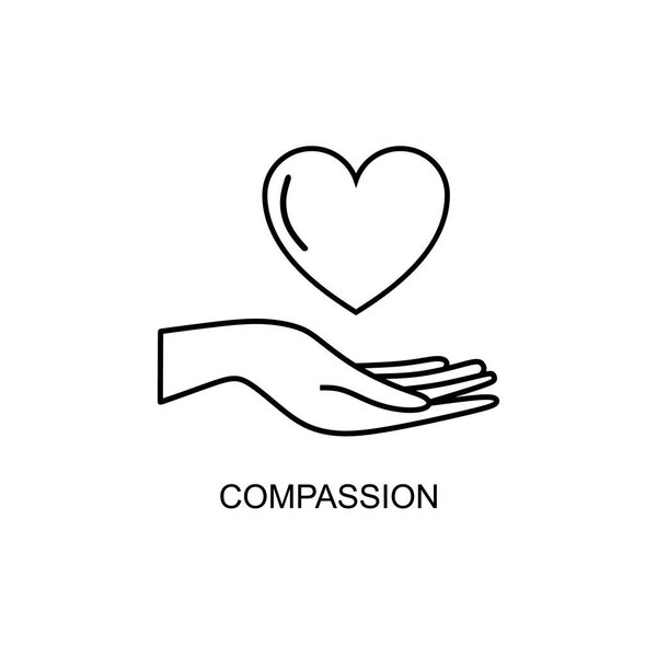 Compassion linear icon. Compassion symbol vector illustration. eps10