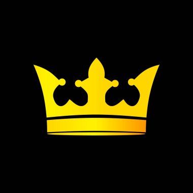 Taç ikonu. vektör illüstrasyonu