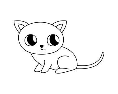  Sevimli kedi eli çizilmiş. Taslak kedilerin karakter tasarımının vektör çizimi. karalama tarzında kedi karakteri