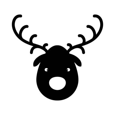 Geyik kafası ikonu. vektör illüstrasyonu