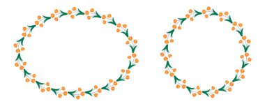 Çiçek çerçevesi seti, vektör, süs, dekoratif çerçeve, çiçek desenleri, dekoratif unsurlar, dairesel çerçeve, oval çerçeve, bahar, çiçekler, tomurcuklar, yaprak, bitkiler, çiçek süslemeleri, çelenkler. Çiçek açan.