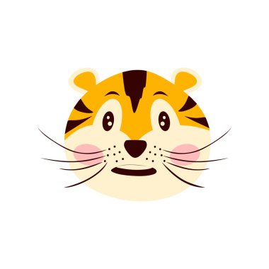 Komik kaplan çizimi. Tişört, poster, tekstil, baskı ve tebrik kartı için mükemmel. Dekor ve tasarım için vektör illüstrasyonu. 