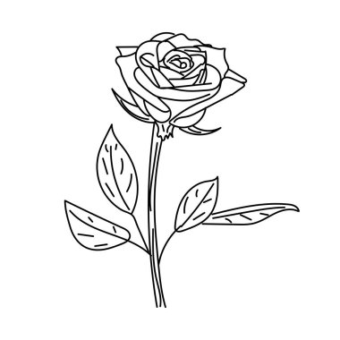 Gül simge vektör çizim