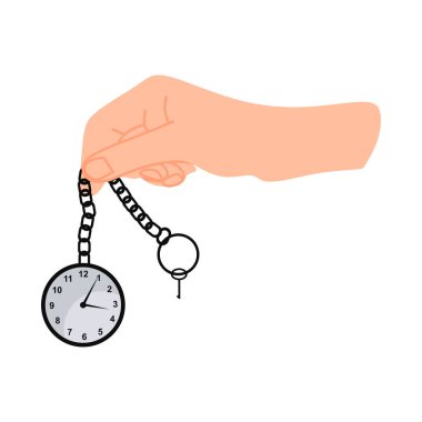 Hands Holding Pocket Watch. Illustrations Hands Holding Pocket Watch vector