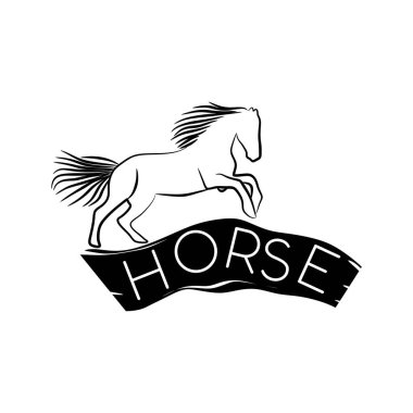 At logosu tasarım vektör şablonu