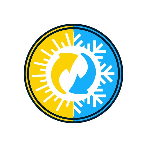 Hot Cold Logo Design Template — Archivo Imágenes Vectoriales
