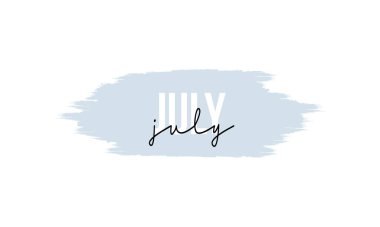 vector illustration of july