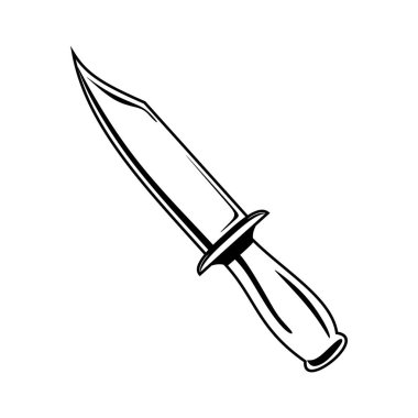 Knife vector illustration. Knife isoleted on white background