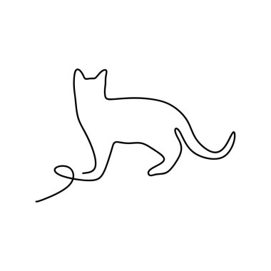 kedi simgesi vektör illüstrasyonu