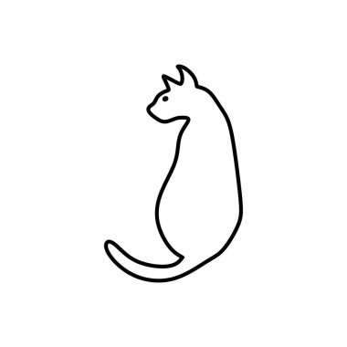 Bir kedi simgesinin vektör illüstrasyonu