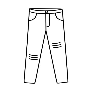 Pantolon ikonu. Web için kıyafet vektör simgelerinin basit illüstrasyonu