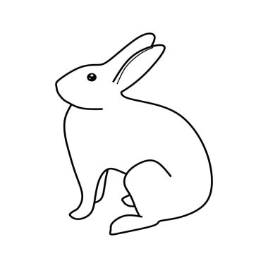 Doğrusal tavşan vektör çizimi