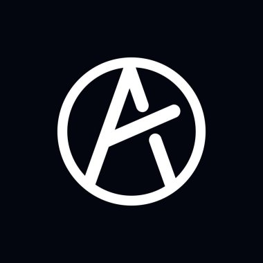 Bir harf logo tasarım vektör şablonu