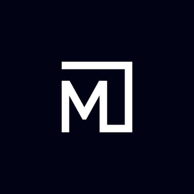  M logo. Minimal M symbol concept template for company. Creative icon design for business. Bright element icon template