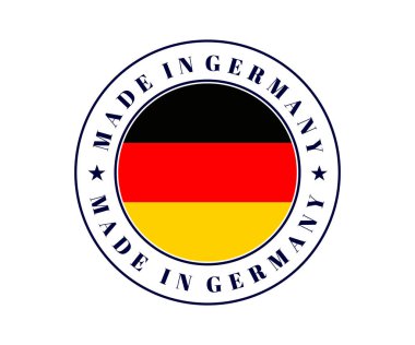 Made in Germany icon. Made in Germany circle label. Stamp made in with country flag Germany . Vector illustration eps10