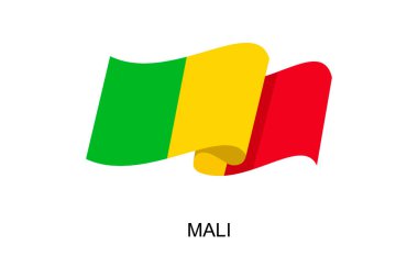 Mali flag vector. Mali flag on white background. Vector illustration eps10