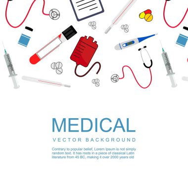Medical background with medical elements