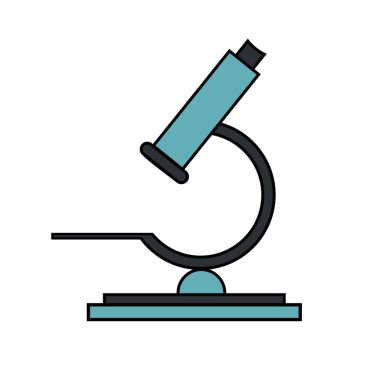 Mikroskop simgesi vektör çizimi