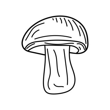 Beyaz arkaplanda mantar simgesi. Vektör illüstrasyonu.