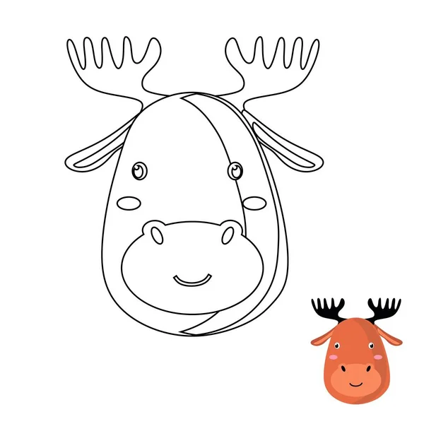 Cute Moose Vector Illustration Design — Stockový vektor