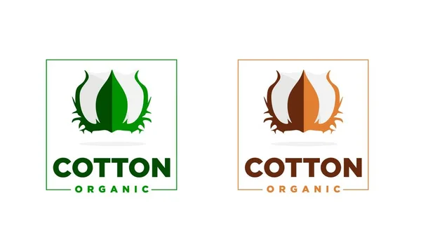 Logo Symbols Natural Cotton Icon Vector —  Vetores de Stock
