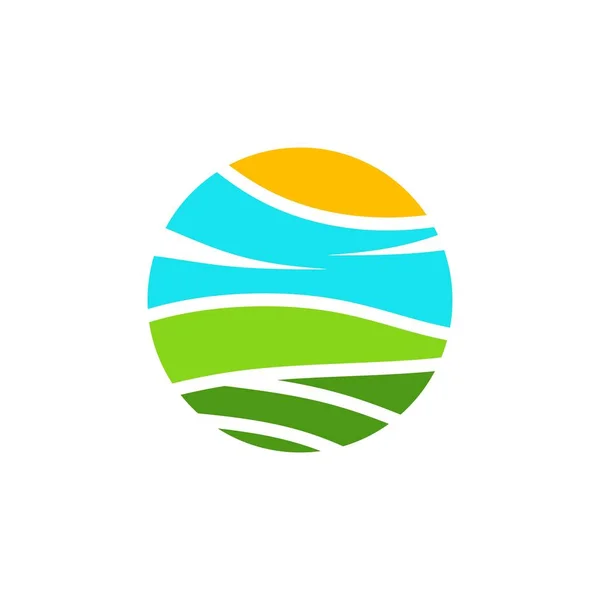 Nature Landscape Logo Concept Vector Illustration — Stockvektor