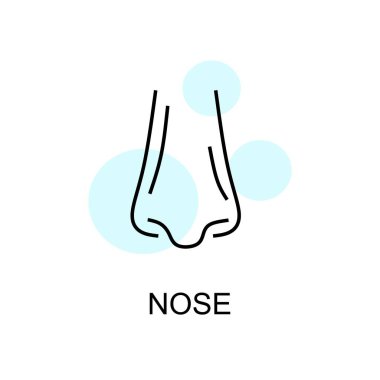 vector illustration of a Nose icon